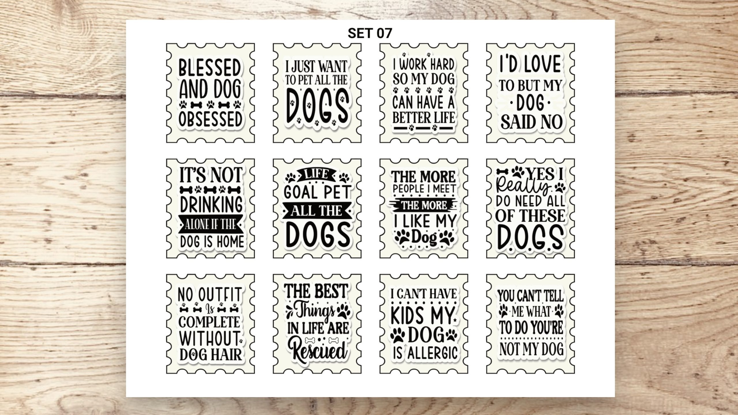 Stamp Stickers - Dogs 02 - Image 4