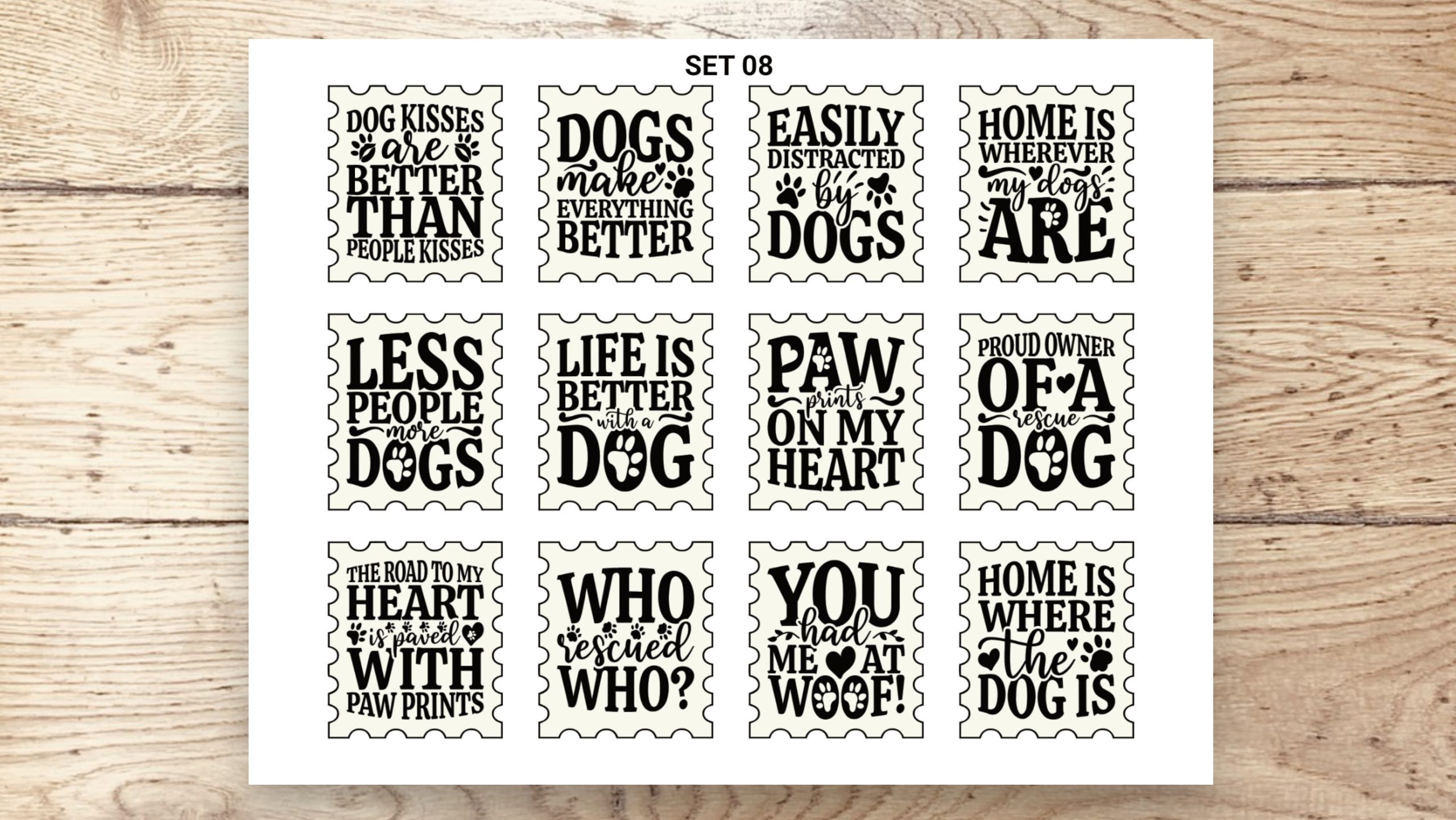 Stamp Stickers - Dogs 02 - Image 5
