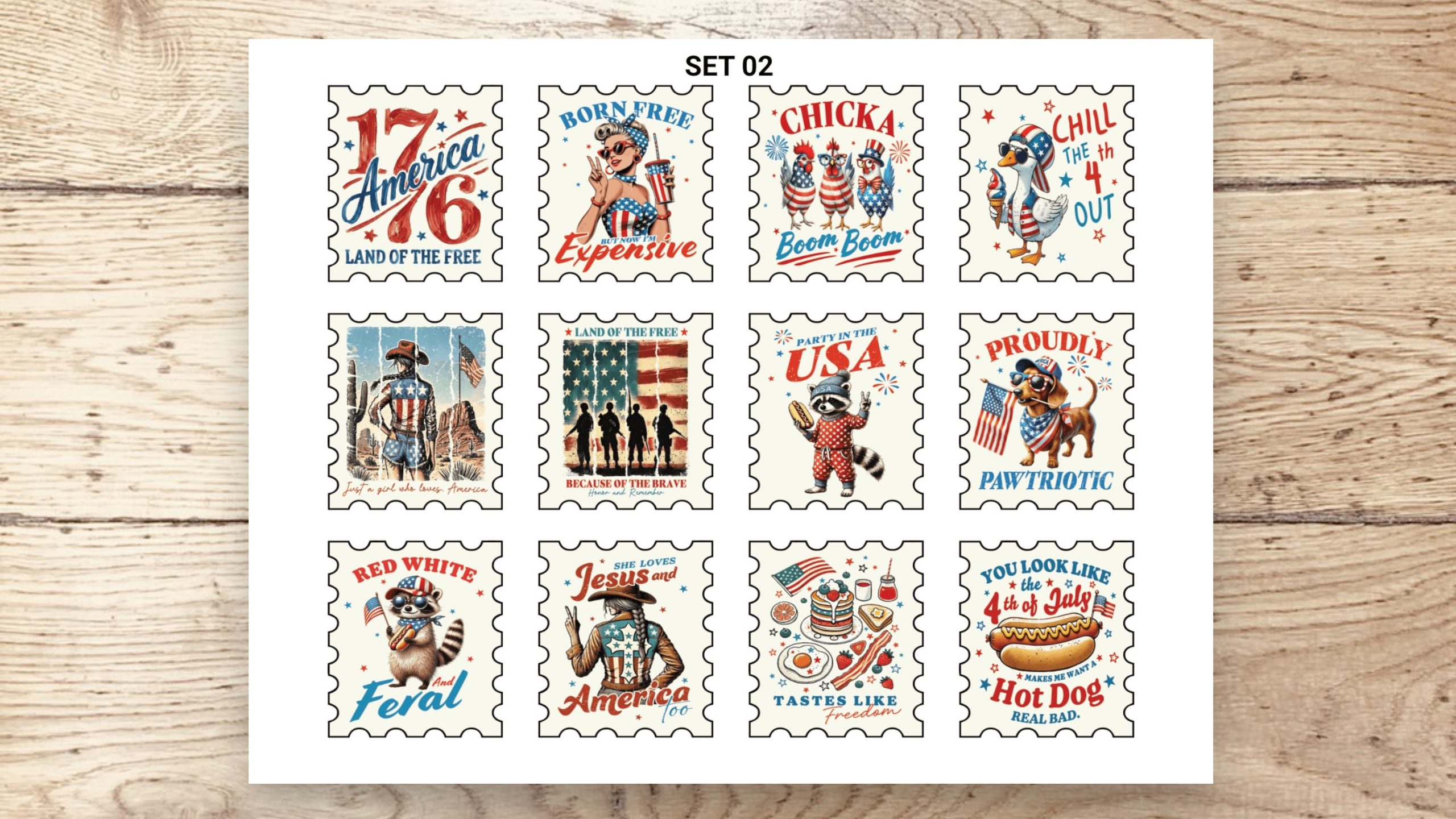 Stamp Stickers - Patriotic 01 - Image 3