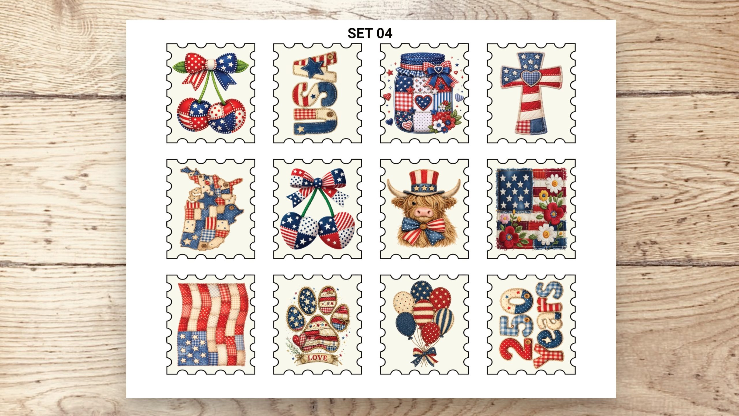 Stamp Stickers - Patriotic 01 - Image 5
